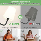 Bathroom Light Fixtures, 3-Light Matte Black Vanity Lights, Bathroom Lighting Fixtures Over Mirror with Flared White Fabric Shade, Modern Wall Sconces for Living Room Hallway