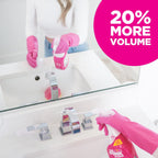 The Pink Stuff Miracle Bathroom Foam Cleaner, 30 fl oz – Now 20% More! Powerful Foaming Action for Showers, Sinks, Tubs & Tiles – Removes Soap Scum, Limescale & Grime with Ease (Pack of 2)