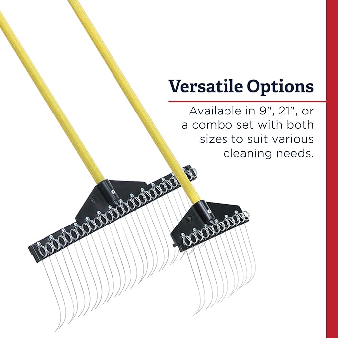 Standard Golf Garden Landscape Rake – 9” & 21" Head Garden Debris Rakes Combo | Elevate Your Outdoor Spaces with Precision and Efficiency | Ideal for Lawn and Garden Maintenance