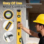 WBE 4-Piece Heavy Duty Torpedo Level Set, 12", 20", 40" Spirit Level with Magnetic, Shock-Proof Aluminum Alloy Levels with Carrying Bag, Bubble Vials Ruler for 45°/90°/180° Degree(4 PACK)