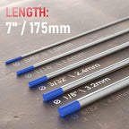 YESWELDER TIG Welding Tungsten Electrode 2% Lanthanated 5pk 3/32" & 5pk 1/8" by 7" Assorted-size (Blue, WL20/EWLa-2)