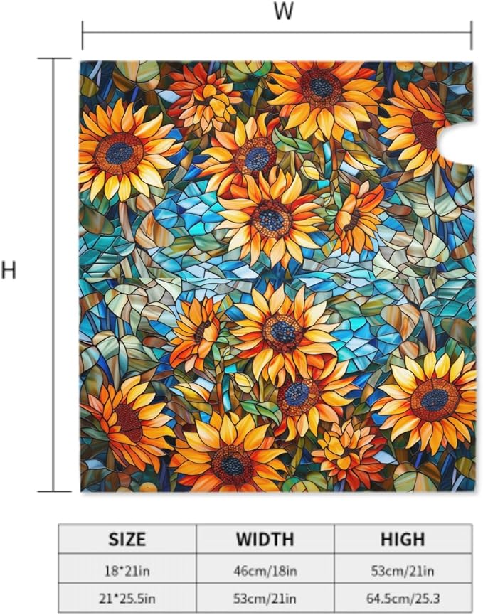 Giwawa Stained Glass Sunflower Mailbox Covers Magnetic for Fall Mailbox Cover Large Autumn Mail Box Covers Oversized 25.5 x 21 Thanksgiving Decorations Outdoor Welcome Mailbox Wrap