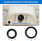 Universal Toilet Tank to Bowl Bolt & Gasket Replacement Kit – Toilet Tank Repair Kit Includes 2" and 3" Rubber Seal Gaskets, Extra-Long Brass Plated Bolts, Washers, Nuts, Fits Most 2-Piece Toilets