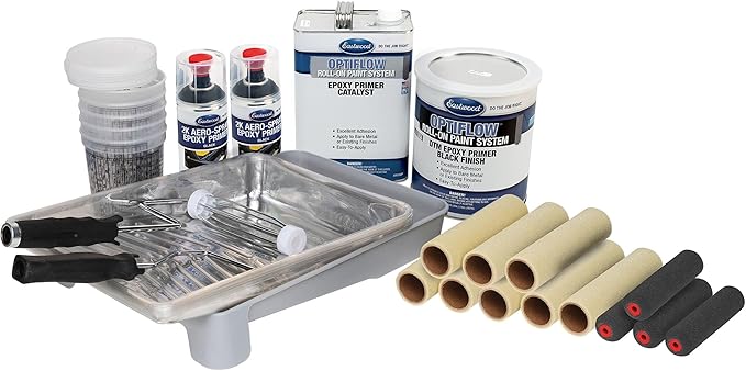 Eastwood Basic OptiFlow Epoxy Primer Kit Automotive Roll-On Paint Black