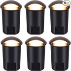 CLOUDY BAY [6 Pack] 5W Well Lights Low Voltage Landscape Lighting,12V-24V Waterproof Outdoor Side-lit Light,2700-5000K 5CCT In Ground Lights for Fence Pathway Deck, IP67 Rating,Bronze
