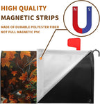 Fall Pumpkin Mailbox Covers Magnetic Standard Size 21x18 Inch Autumn Maple Leaves Birds Mail Box Cover Seasonal Farmhouse Post Letter Box Wraps for Outdoor Garden Decor