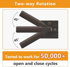 Amerdeco 1 Pack Privacy Door Handles, Oil Rubbed Bronze Interior, Knurled Lever, Heavy Duty for Bedroom and Bathroom, Reversible Keyless for Right & Left Side AM0021