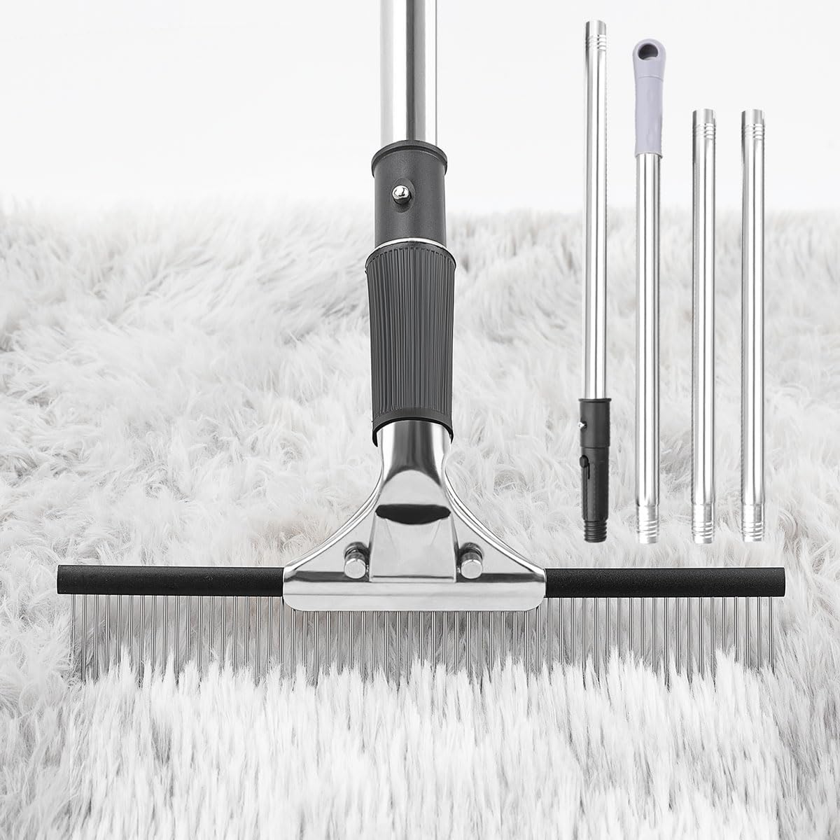 Big Carpet Rake with Long Handle, Making Carpets Fluffy Again, Clean Hair, Let Carpet Restore Softness