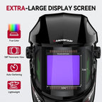 ARCCAPTAIN Auto Darkening Welding Helmet with Side View, 180° Panoramic View, 1/1/1/1 True Color Large Viewing Welding Hood with 4 Arc Sensor Solar Powered, Wide Shade 4/5-9/9-13 for TIG MIG ARC CUT