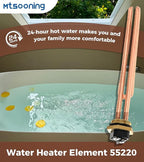 Mtsooning HE 55220 Water Heater Element Replacement for Eco Smart ECO POU 6,ECO 8, ECO 11,Rheem,Eemax,Richmond Electric Tankless Water Heater, 5.5KW 220V/ 6KW 240V 2PCS