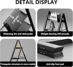 Step Ladder 5 Step Folding, Sturdy 330 Lbs Small Step Stool for Adults, Closet Step Stool Ladder with Anti-Slip Wide Pedals, Portable Folding Ladder for Home Kitchen Office