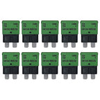 Auto Reset ATC/ATO 30 Amp Circuit Breaker Fuse for Automotive Marine RV Car Truck Audio Battery Protection Automatic Reset | Low Profile (30A, 10 Pack)