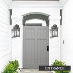 Darkaway Outdoor Porch Lights Wall Mount, Outside Light Fixtures Sconces Wall Lighting with Water Ripple Glass Waterproof Exterior Lights for Patio Yard House Hallway Doorway Garage