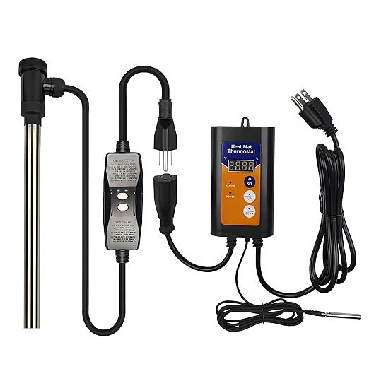 1500W Titanium Submersible Portable Electric Hot Tub & Pool Immersion Water Heater with GFCI and Temp Control for Baptistry, Bathtubs, Above Ground Pool, Swimming Pool and baptismal Pool