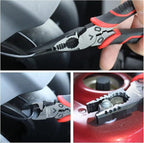 HAUTMEC 3PCS High Leverage Multi Plier Tool Set Include 8" Needle Nose Pliers Set, 8" Linesman Pliers, 6" Diagonal Cutting Plier, HT0270