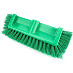 SPARTA Multi-Level Tile Scrub Brush 12" Wide Brush Head, Heavy-Duty Tile Cleaning Brush with End Bristles for Commercial Tiles, Tubs and Floor, Plastic, 12 Inches, Green