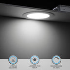 TORCHSTAR Basic Series 12-Pack 6 Inch Ultra-Thin LED Recessed Lighting with Junction Box, CRI90, Aluminum, 5000K Daylight, 5%-100% Dimmable Slim Recessed Downlight, 12W 1100LM, ETL and Energy Star