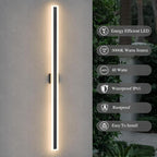 LamQee 63 Inch Long Outdoor Wall Lights Modern Exterior Lighting Fixtures for House, Waterproof 3000K 48W 2400LM LED Linear Outdoor Wall Sconces Lighting for Porch Patio Garage Door Yard Indoor