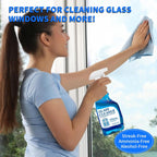 Glass Cleaner Spray, Streak-Free Shine Glass Cleaner, Window Cleaner Spray, Makes Glass Shining and Stunning, for Windows, Mirrors, Indoor and outdoor glass surfaces (2 PCS)