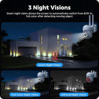 CAMCAMP Wireless Home Security Camera System, Expandable 16CH 4K NVR, 8PC PTZ WiFi Cameras for Home Security, Auto Human Tracking, Two-Way Audio, Smart Night Vision, AC-Powered, CCTV Surveillance Kit