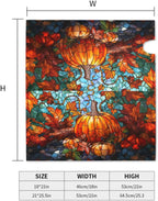 Giwawa Stained Glass Pumpkin Mailbox Cover - Large Autumn Fall Magnetic Oversized 25.5 x 21 - Thanksgiving Decorations Outdoor Harvest Wrap