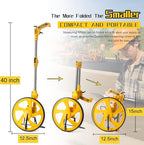 Zozen Professional Measure Wheel, with Brake & Handle Reset - Advanced Collapsible/Mechanical, Distance Measuring Wheel in Feet [Up To 10,000Ft], with Cloth Carrying Bag.