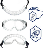 Dräger X-pect 4400 Safety Goggles | Anti-Fog & Anti-Scratch Goggles with Chemical Resistance | 5pcs