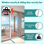 Window Security Bar, 2-in-1 Adjustable 17.9 to 51 Inch Slidingdoor Security Bar Security Bar for Home Pet Children Women Security Balcony Sliding Door Patio Door Security Apartment Window White