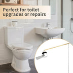 jamini Universal Front-Mount Toilet Handle Kit - Durable Brass Lever with Chrome Finish, Adjustable Arm & Stainless Steel Flapper Chain for Most Toilets