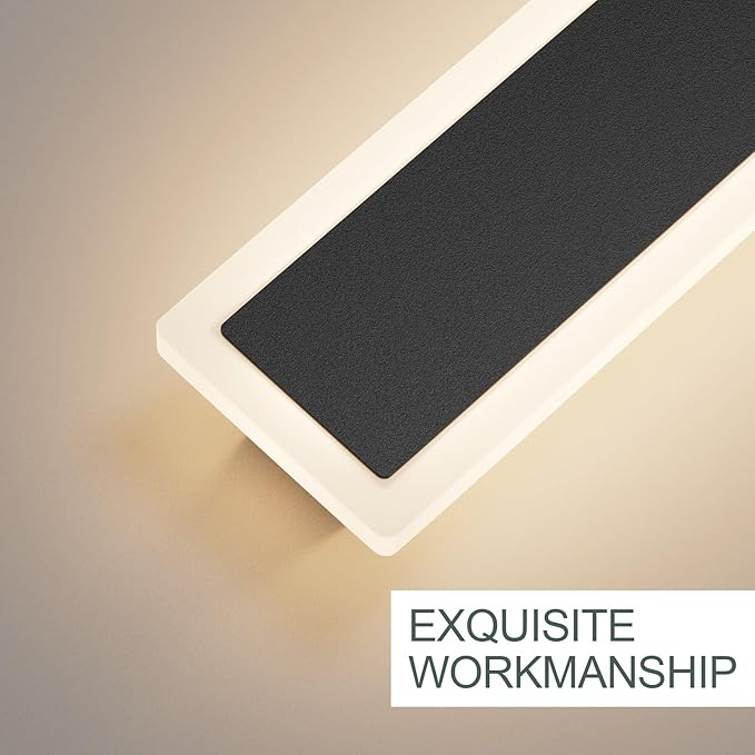 Aipsun 2 Packs Porch Wall Lights 71 inch Long Strip Modern Outdoor Wall Light Fixture, 50W Black Wall Mount Lighting Sconce Exterior Lights Wall Sconce 3000K for House Living Room Corridor