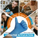 6 mil Disposable Nitrile Gloves, Heavy Duty Disposable Glove, Cooking Gloves, Latex Free, Powder Free (Blue of 1000, Large)