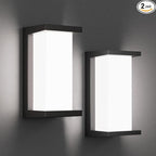 Outdoor Porch Lights 3000K 40000K 5000K 3 Colors Selectable, LED Outdoor Light Fixtures Wall Mount 2 Pack, Super Bright 1500lm Aluminum Exterior Lighting Fixtures for Outside House Front Door