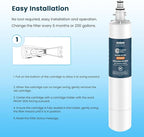 Crystala Filters Replacement for GE® RPWFE, RPWF (with CHIP) Refrigerator Water Filter, Compatible with WSG-4, WF277, GFE28GMKES, PFE28KBLTS, GYE22HMKES, DFE28JSKSS, GFE28GYNFS, GFD28GYNFS, 3 Pack