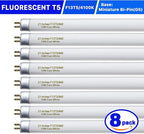 8 Pack 21 Inch T5 Fluorescent Light Bulb 13 Watt F13T5/CW Compatible for Sylvania Satco Philips GE Under Cabinet Tube Light Cool White 800 Lumen G5 Base 8 Count