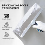 Mister Rui 5 Pack Drywall Knife Set, Stainless Steel Taping Tools, Paint Scrapers, Hand Tool Kit, Spackle Knife, Drywall Finishing Tools