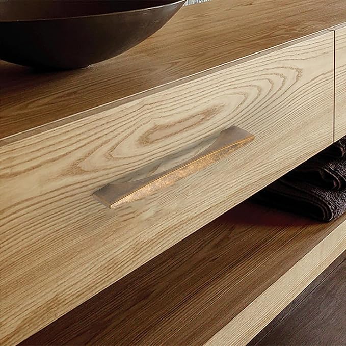 Asidrama 10 Pack 3.75 Inch(96mm) Antique Brass Kitchen Cabinet Handles, Cabinet Pulls Kitchen Cabinet Hardware for Cupboard Drawer Pulls