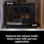 Furniture Clinic Stove Care Kit – Clean & Restore Log Burners, Grates, & Fireplaces | Removes Soot & Dirt | One Bottle Glass & Metal Cleaner + Stove Polish | 500ml / 17 Fl Oz Each Bottle
