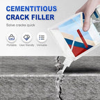 2026 New Concrete Crack Filler, Heavy-Duty Concrete Crack Repair Adhesive with Fill Tip– Quick-Drying Waterproof Sealer for Outdoor Concretes, Home Repairs, and Renovations (Grey, 200G)