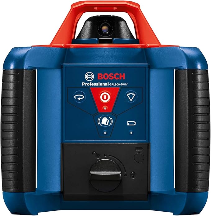 BOSCH GRL900-20HVK REVOLVE Self-Leveling Horizontal/Vertical Rotary Laser Kit, Includes Tripod, Grade Rod, Receiver, 2 D Batteries, Carrying Case, & Accessories