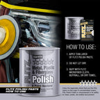 Flitz Multi-Purpose Metal Polish Paste - 2lb Can of USA-Made Chrome Polish - Works on Stainless Steel, Aluminum, Plastic, Jewelry and Cars - Non-Abrasive Cleaner & Rust Remover (12 Pack)