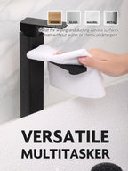 Fantasticlean Microfiber Cleaning Cloth Roll -675 Pack, Tear Away Microfiber Towels, 12" x 12", Reusable, Washable, Ultra Absorbent Dishcloth for Home Supplies, Car, Shop (9 Rolls of White)