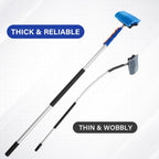 30 FT Exterior House Cleaning Brush Set with 6-24 Foot Telescoping Extension Pole, Soft Scrub Car Wash Brush, Medium Bristle Cleaning Brush and Window Squeegee & Washer