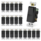 AIDA 50 Pack 4 Way Switch Decorative Light Switch, 15Amp, 120/277 Volt, 4 Way Decorative Light Rocker Switch Replacement, Self-Grounding, Residential and Commercial Grade, UL Listed