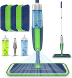Spray Wet Mops for Hardwood Floor Cleaning: MEXERRIS Flat Mop with 5 Washable Pads for Swiffer Powermop - Floor Mop Dust Dry Mops with 2 Bottles for Laminate Vinyl Tiles Wood