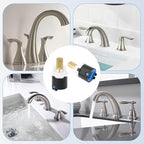 RP60400 Valve Stem Cartridge Replacement for Delta Two Handle Diamond Seal Technology aucets and Beverage Faucets, Replacement Faucet Parts for Bathroom Faucet Cartridge