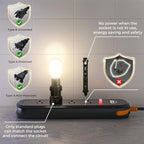 Outdoor Power Strip Weatherproof, 7-in-1 Surge Protector with 4 Wide Outlets 2USB A and 1USB C,1875W/15A, 6FT Flat Plug Multi-Plug Outdoor Extension Cord for Indoor Outdoor, UL FCC Listed