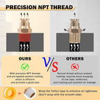 CheeMuii 156 PCS Brass DOT Air Line Fittings with 4 Roll 100FT 1/8" 1/4" 3/8" 1/2" DOT Air Lines Kit Push Lock Air Fitting Quick Connect Air Fittings with Air Hose Pneumatic Tubing