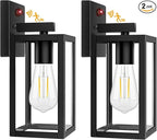 Motion Sensor Outdoor Lighting, 2 Pack Dusk to Dawn Outdoor Wall Lights, Waterproof Exterior Light Fixture Wall Mount, Aluminum Porch Light Outside Light for House