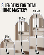 Dovety Electric Spin Scrubber, Cordless Cleaning Brush, Shower Scrubber with 8 Replaceable Brush Head, Power Cleaning Brush with Extension Handle, 2 Adjustable Speed, for Bathtub Grout Tile Floor