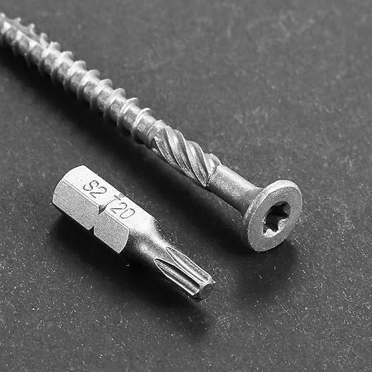 #8 * 2" 304 Stainless Steel Deck Screws, (2610pcs) 15 lbs.Exterior Wood Screws, Rust Resistant epoxy Coated, Bronze, T20 Star Bit